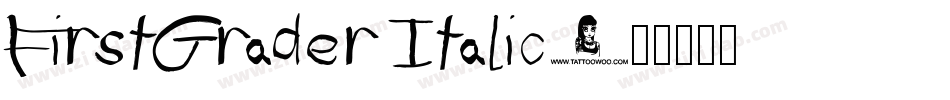 FirstGrader Italic字体转换